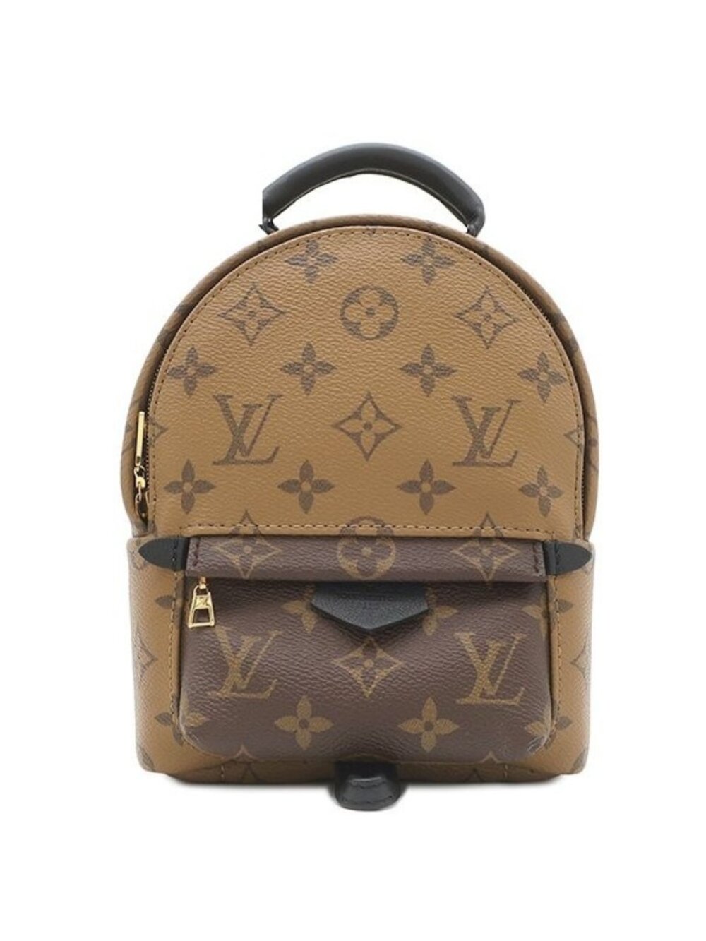 Louis Vuitton 2-Way Palm Springs Backpack Mini Monogram Canvas Reverse Gold